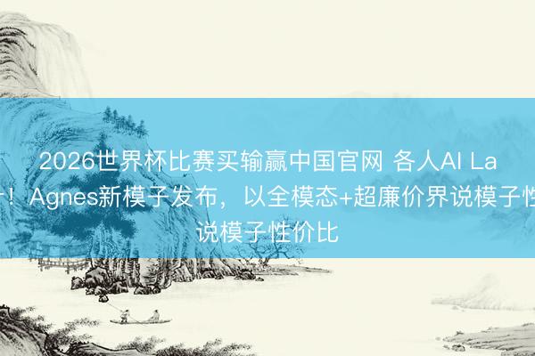 2026世界杯比赛买输赢中国官网 各人AI Lab前十！Agnes新模子发布，以全模态+超廉价界说模子性价比