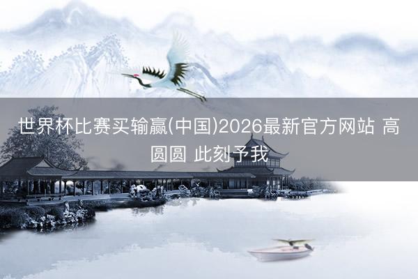 世界杯比赛买输赢(中国)2026最新官方网站 高圆圆 此刻予我