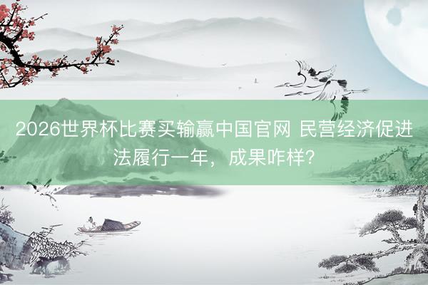 2026世界杯比赛买输赢中国官网 民营经济促进法履行一年，成果咋样？