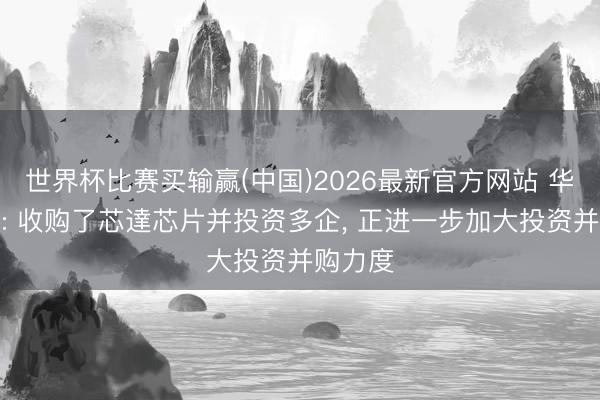 世界杯比赛买输赢(中国)2026最新官方网站 华大九天: 收购了芯達芯片并投资多企， 正进一步加大投资并购力度
