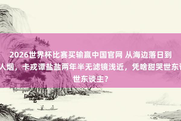2026世界杯比赛买输赢中国官网 从海边落日到跨年人烟,卡戎谭盐盐两年半无滤镜浅近,凭啥甜哭世东谈主?